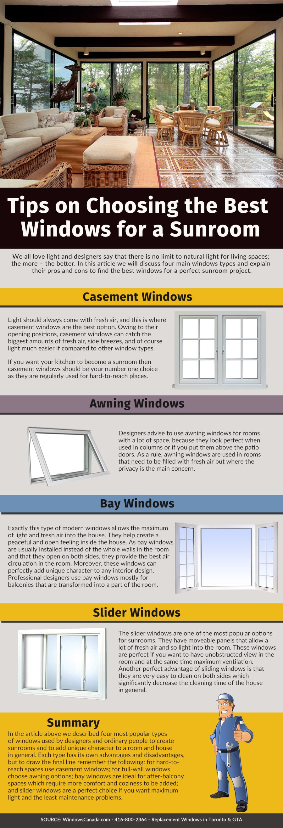 Choosing Windows for Sunroom