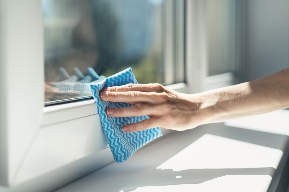 How to Remove Adhesive Residue from a Vinyl Window Frame