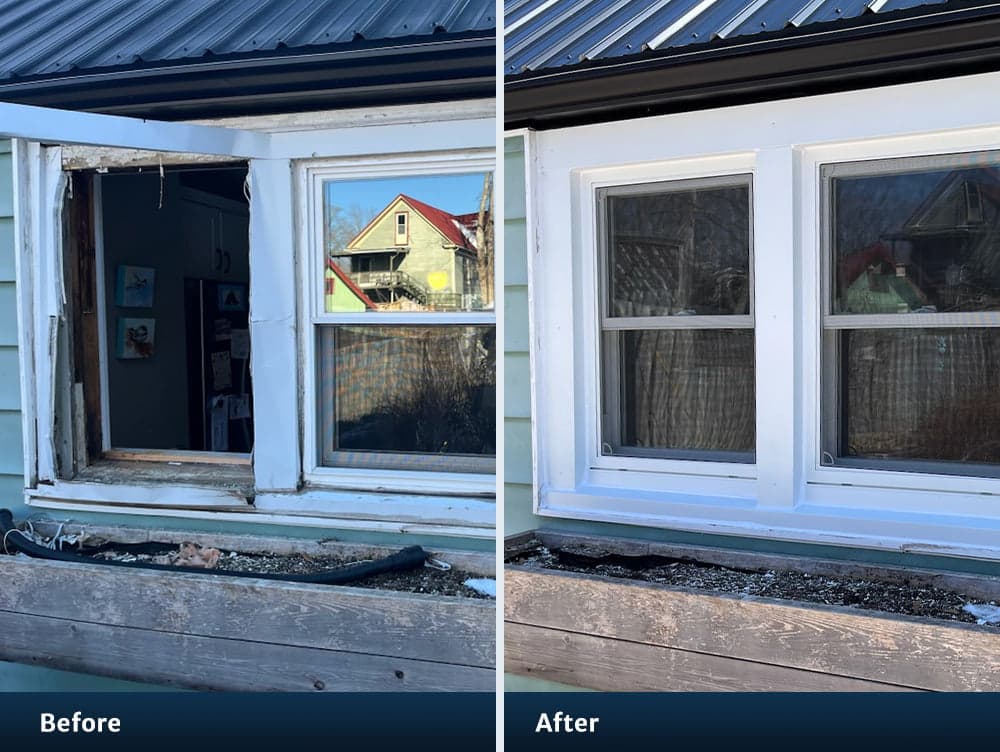 Windows, before and after replacement