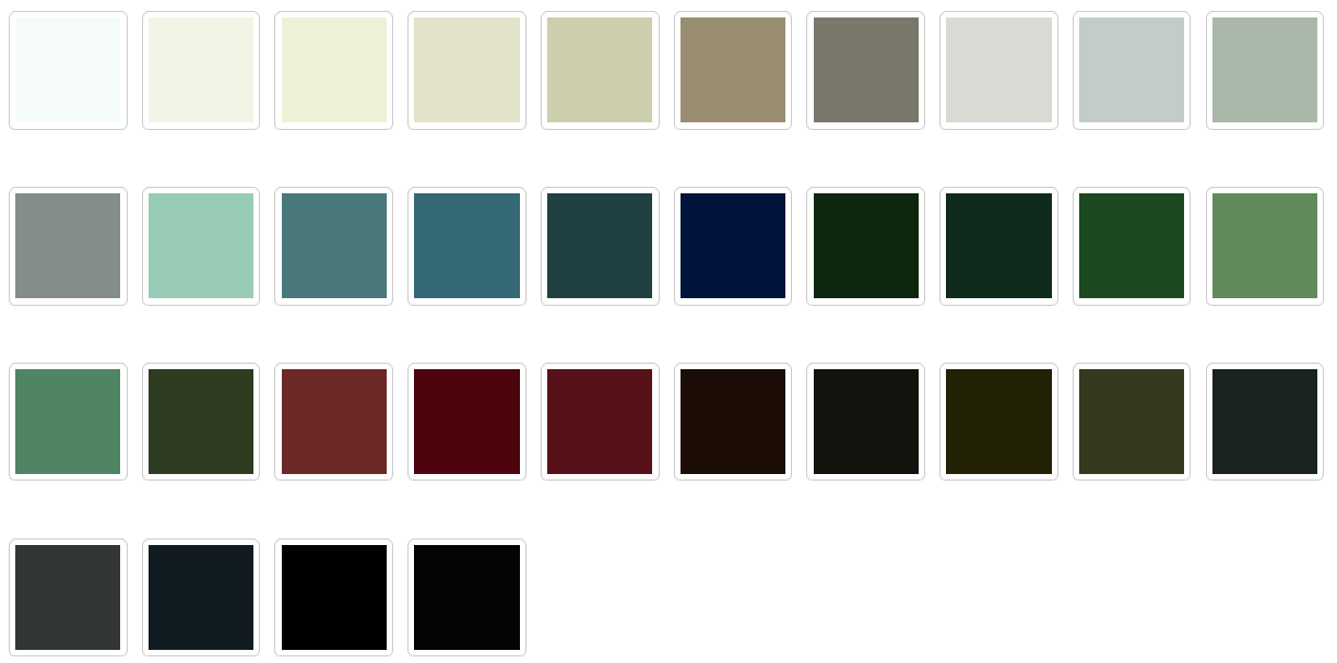 Clad colors samples