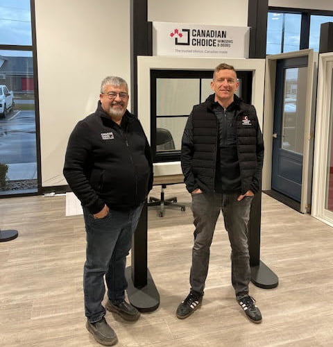 window consultation team in Dartmouth showroom Canadian Choice staff