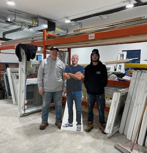 window installation team in Dartmouth installers working with window units