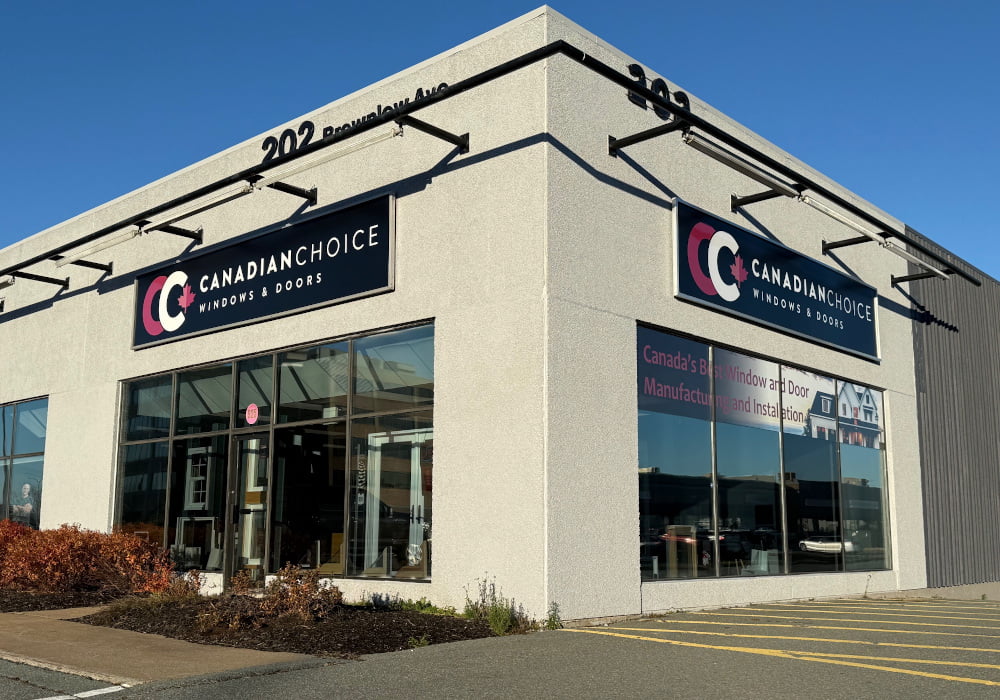 windows and doors showroom in Dartmouth exterior Canadian Choice building